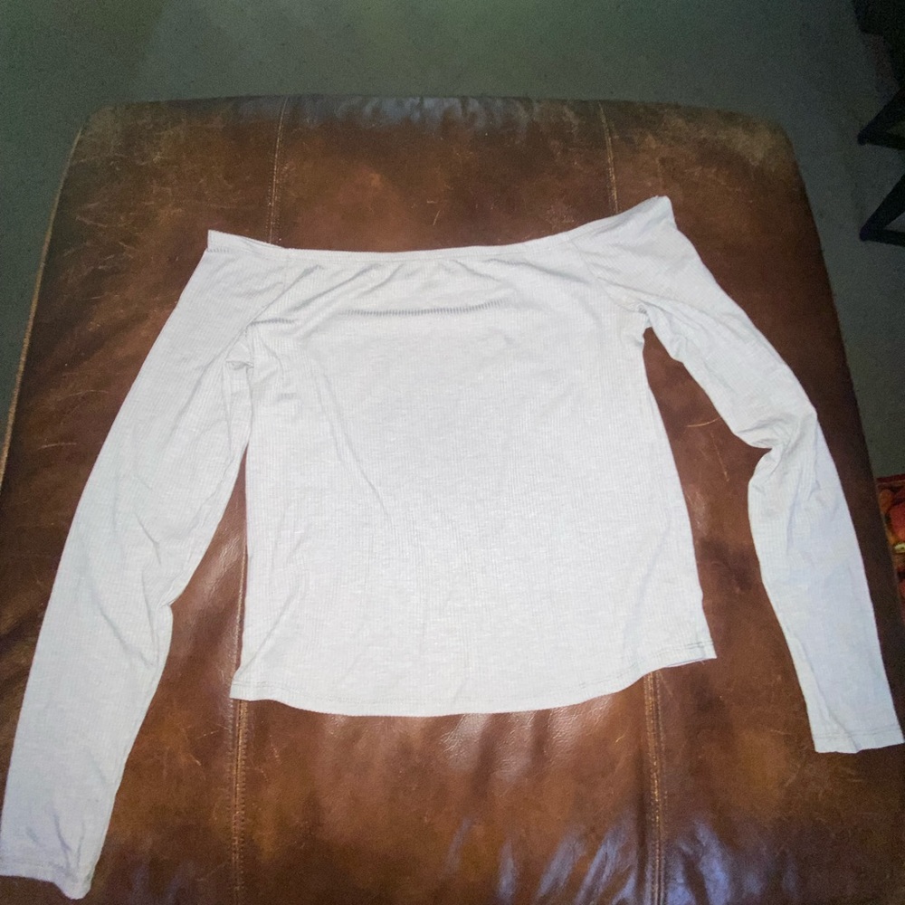 Grey off the shoulder top